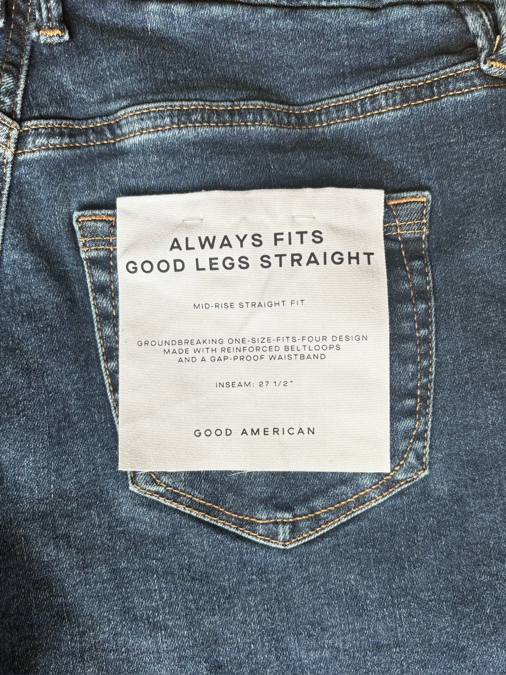 Good American Always Fits Good Legs Straight Curved Step Hem 6-12 NWT - Picture 4 of 7